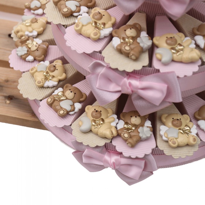 Quartetto Orsetti Angelici Magneti Su Torta