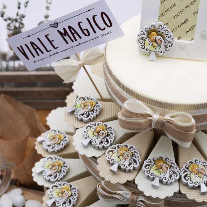 Sacro Albero della Vita con Magnete Sacra Famiglia su Torta
