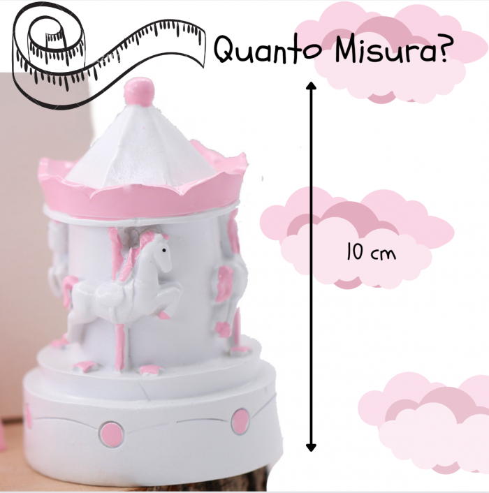 Carillon Bomboniera Battesimo Salvadanaio Bimba in Scatola da Cerimonia
