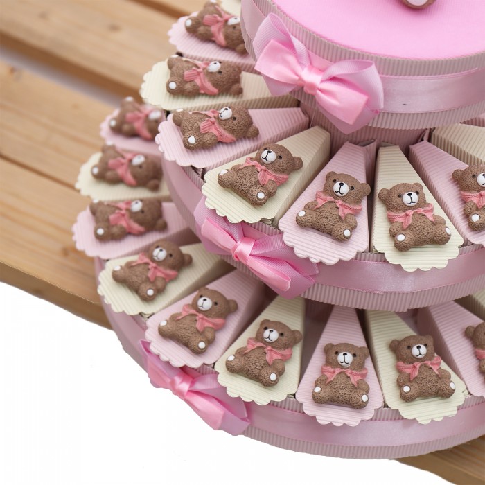Torta Bomboniere Morbidi Orsetti Bimba Magneti