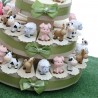 Animali Della Fattoria Statuine Su Torta Bomboniera