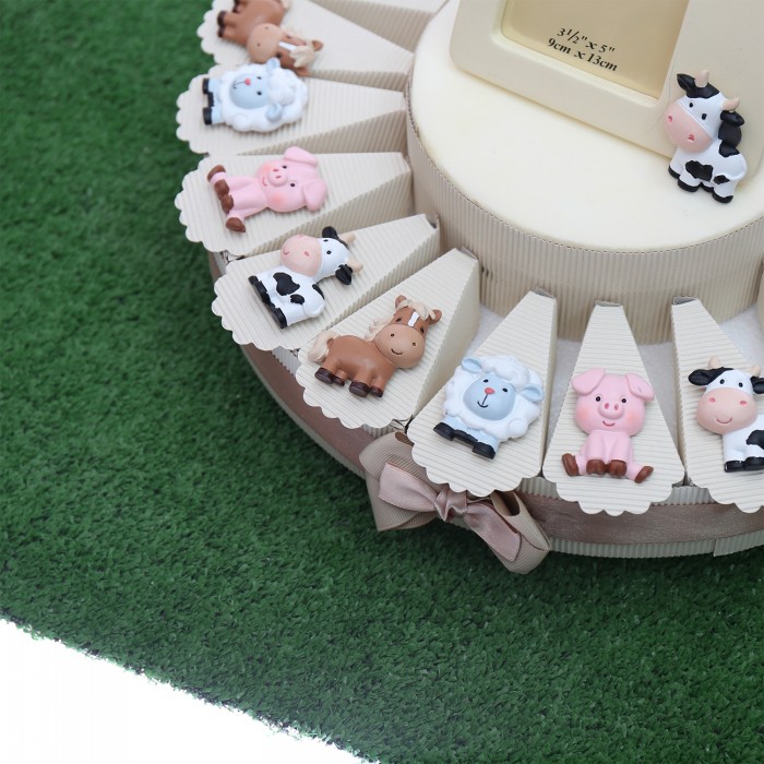 Animali Della Fattoria Magneti Su Torta Bomboniera