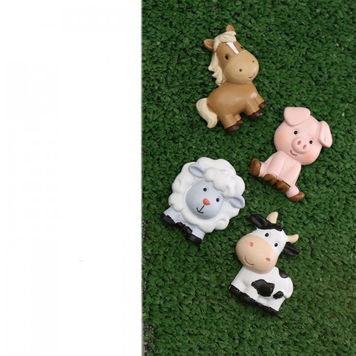 Animali Della Fattoria Magneti Su Torta Bomboniera