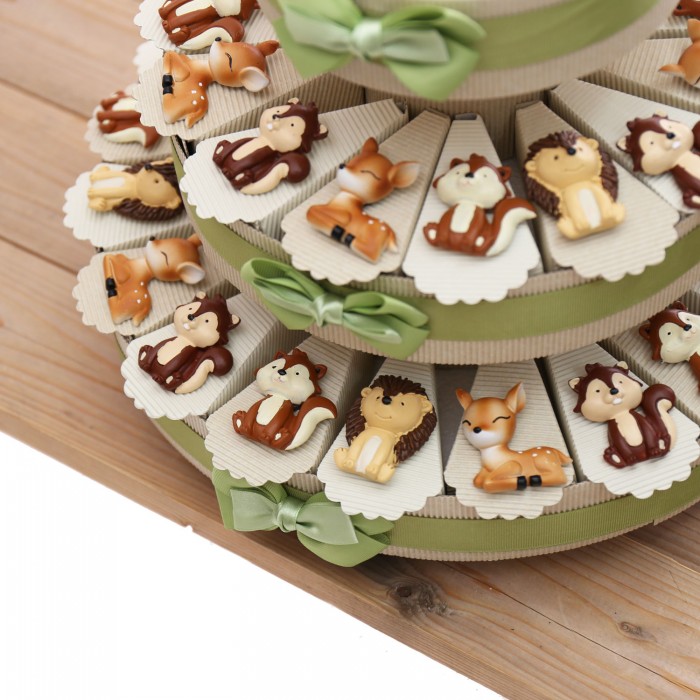 Torta Bomboniere Magneti Animali Della Foresta