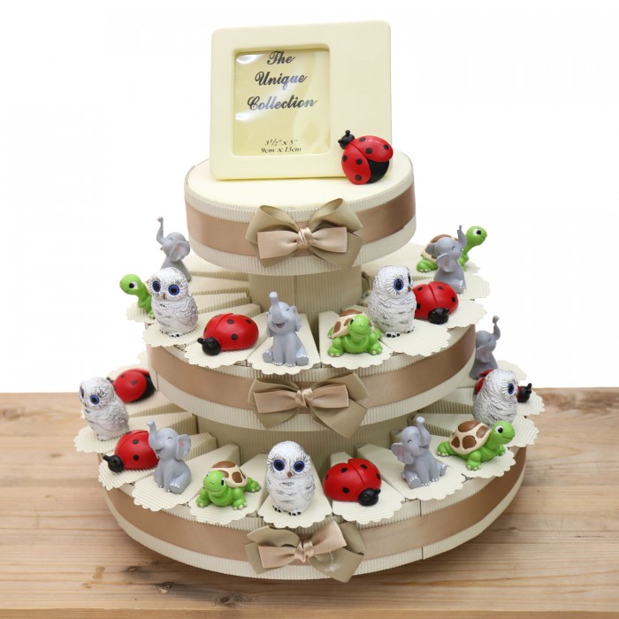 Quartetto Animaletti Fortunati Statuine Su Torta Bomboniere