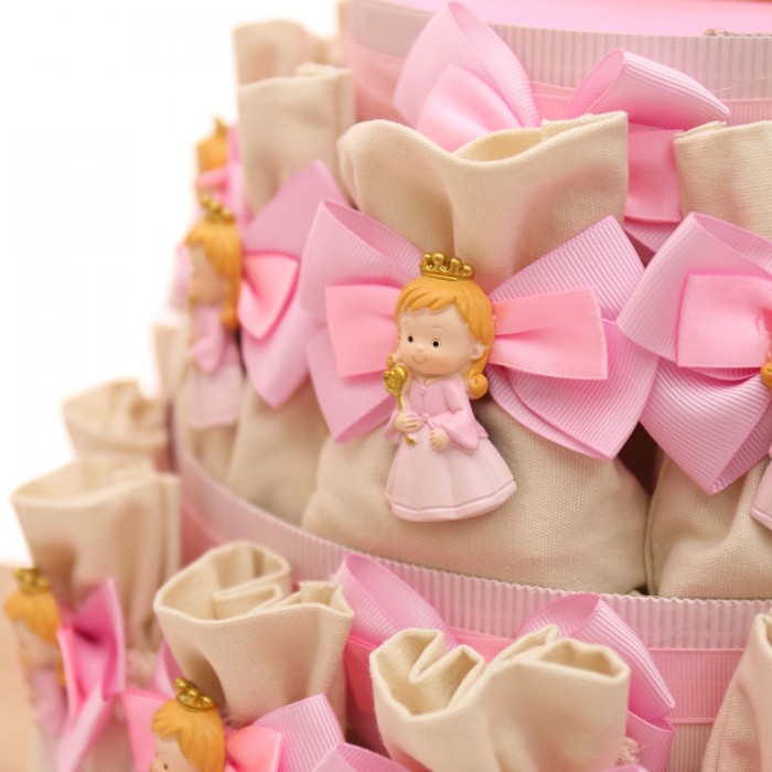 Bomboniere Comunione Piccola Principessa Torta portaconfetti Sacchetti