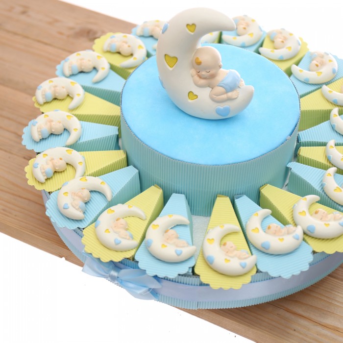 Torta Bomboniere Nascita Maschio Dolce Bimbo Dormiglione