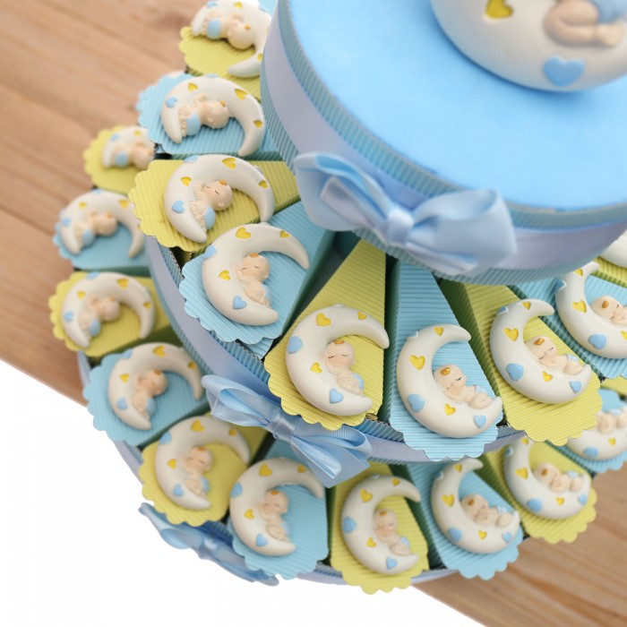 Torta Bomboniere Nascita Maschio Dolce Bimbo Dormiglione