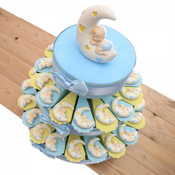 Torta Bomboniere Nascita Maschio Dolce Bimbo Dormiglione