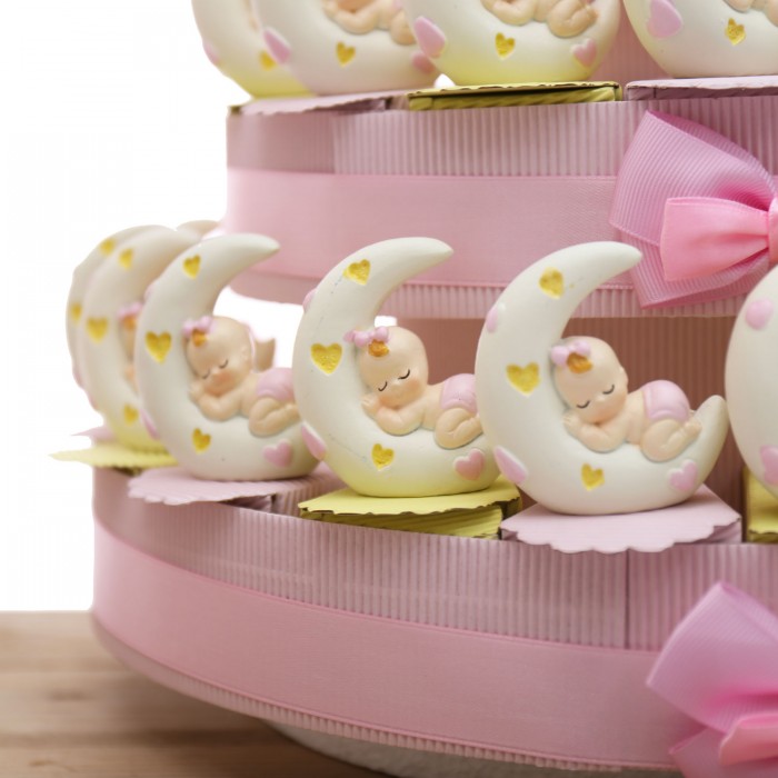 Dolce Bimba Dormigliona sulla luna Torta Bomboniere Nascita e Battesimo