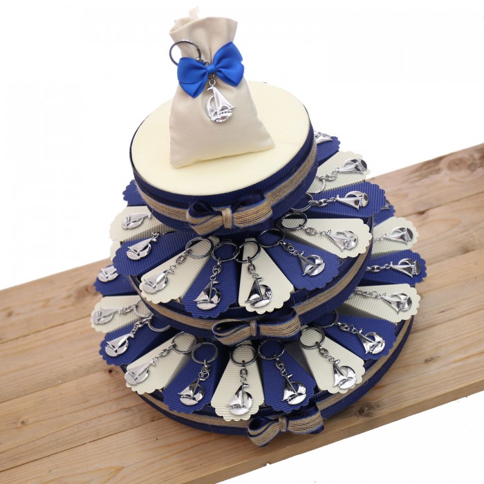 Barca a vela Torta Bomboniere Tema Mare per Compleanno e Comunione