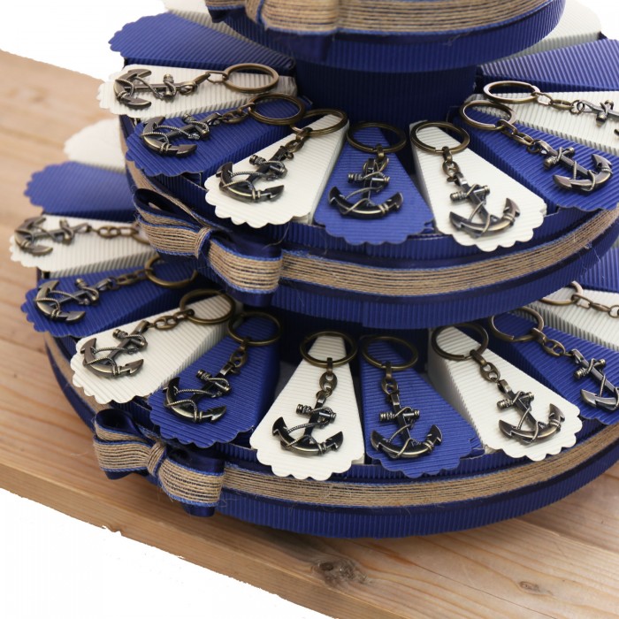 Ancora Bronze Torta Bomboniere Tema Mare Retrò per Matrimonio e Compleanno