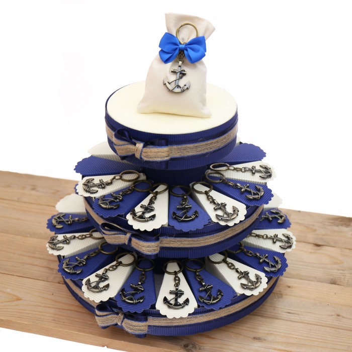 Ancora Bronze Torta Bomboniere Tema Mare Retrò per Matrimonio e Compleanno