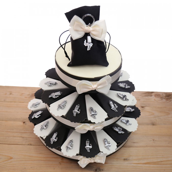 Torta Bomboniere Musicali Ciondoli Microfono Vintage Compleanno