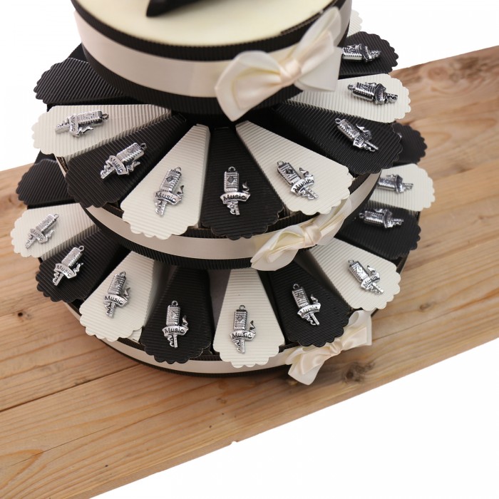 Torta Bomboniere Musicali Ciondoli Microfono Vintage Compleanno