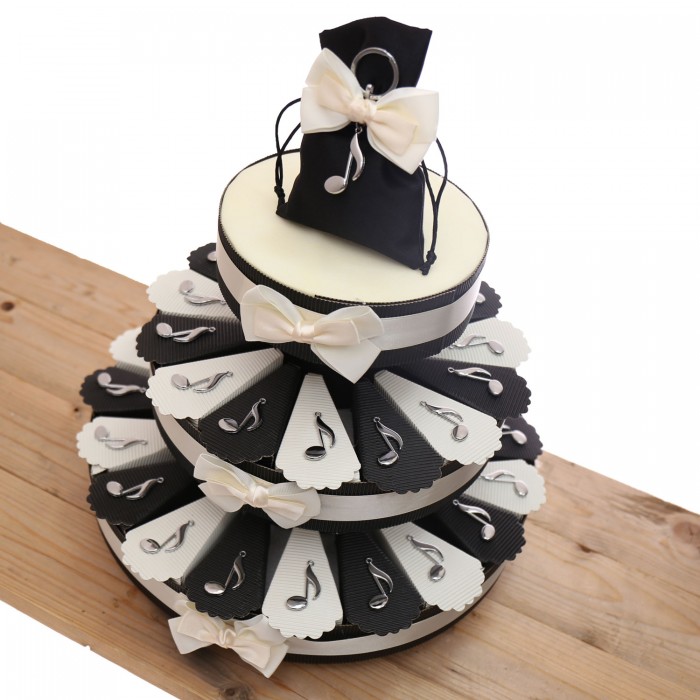 Bomboniere Compleanno Ciondolo Croma Torta Musicale con Nota