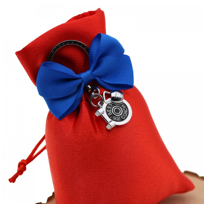 Portachiavi Pesi Palestra Bomboniere su Sacchetto Confezionate