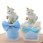 Unicorno Arcobaleno Bomboniere Confezionate Bimbo Statuina
