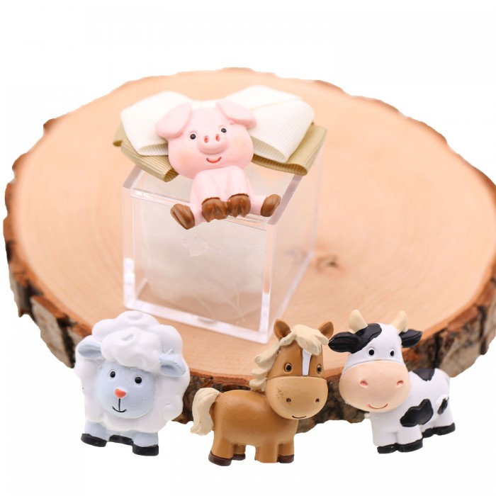 Bomboniere Primo Compleanno Animali della Fattoria su plexiglass