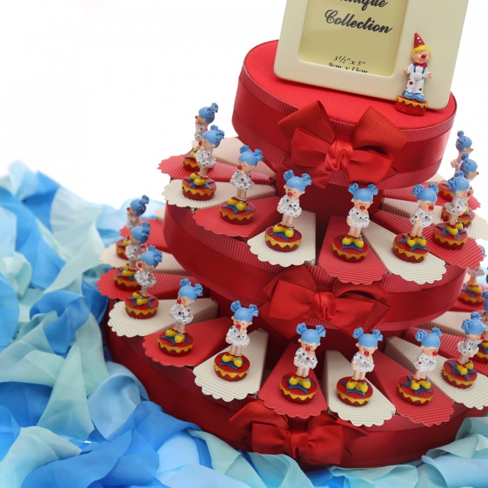 Tema Circo Torta Bomboniere con Statuina Clown Tema Circo Torta Bomboniere con Statuina Clown