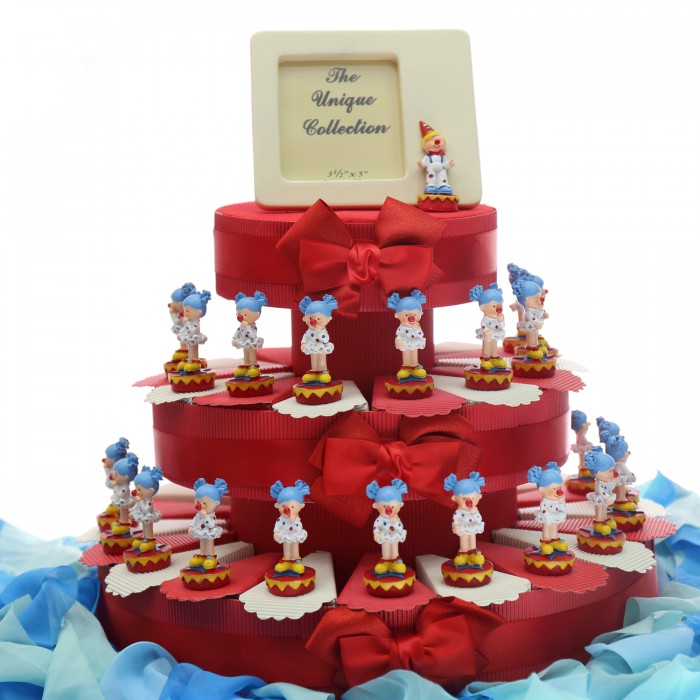 Tema Circo Torta Bomboniere con Statuina Clown