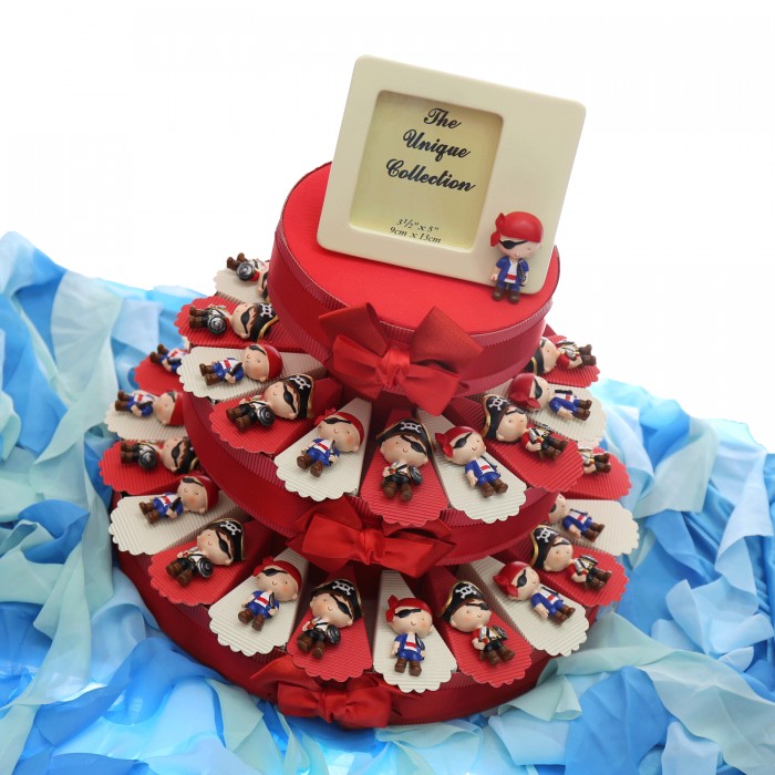 Torta bomboniere Pirati all'arrembaggio calamite Compleanno