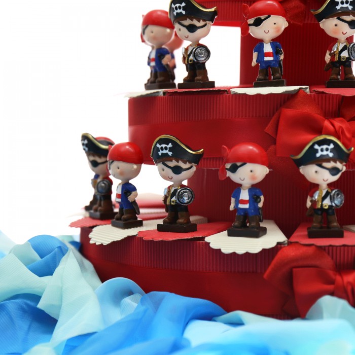 Pirati all'arrembaggio Torta bomboniere Compleanno Statuine