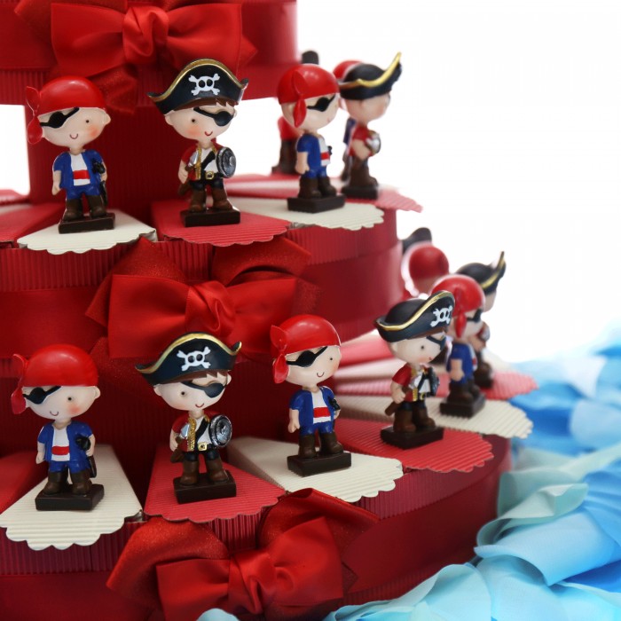 Pirati all'arrembaggio Torta bomboniere Compleanno Statuine