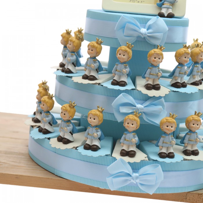 Bomboniere  Battesimo Piccolo Principe Statuina su Torta