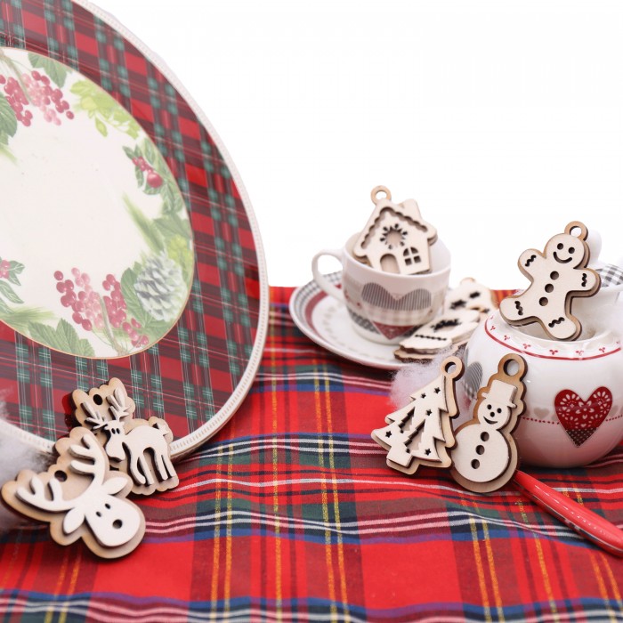 Christmas In Love Kit Addobbi per l'albero di Natale in rilievo