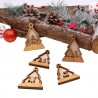 Albero di Natale Sagoma per Addobbi con personaggi intarsiati