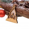 Albero di Natale Sagoma per Addobbi con personaggi intarsiati