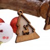 Albero di Natale Sagoma per Addobbi con personaggi intarsiati