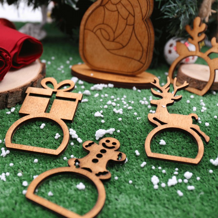 Mix Portatovaglioli Segnaposti per l'Allestimento della tavola di Natale