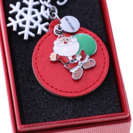 Portachiavi Babbo Natale con ciondolo slitta Idea Regalo LUX