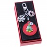 Albero di Natale Portachiavi Idea Regalo LUX con fiocco di neve
