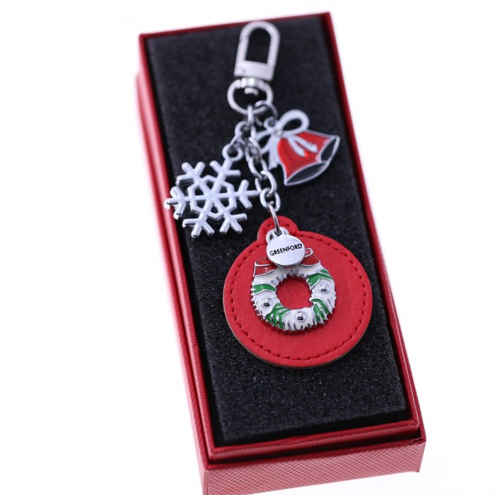 Idee Regalo Portachiavi LUX Ghirlanda Natalizia con fiocco di neve Idee Regalo Portachiavi LUX Ghirlanda Natalizia con fiocco di neve