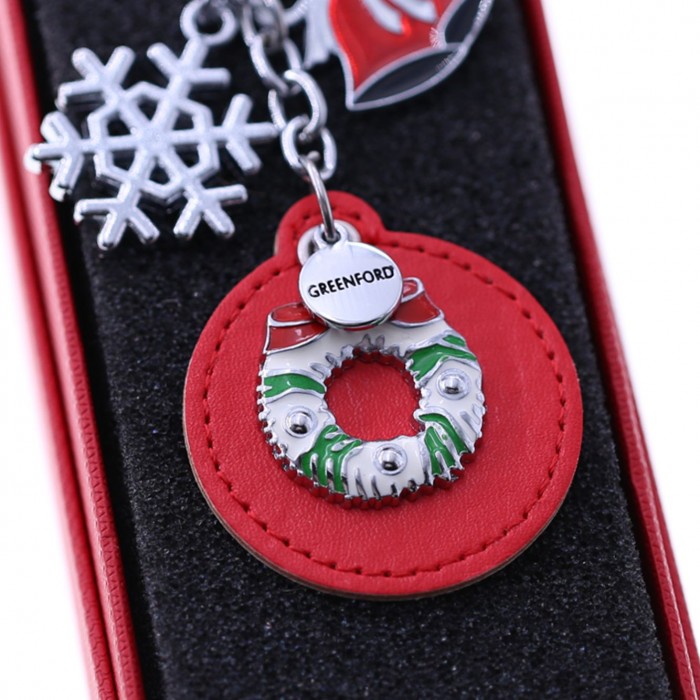 Idee Regalo Portachiavi LUX Ghirlanda Natalizia con fiocco di neve