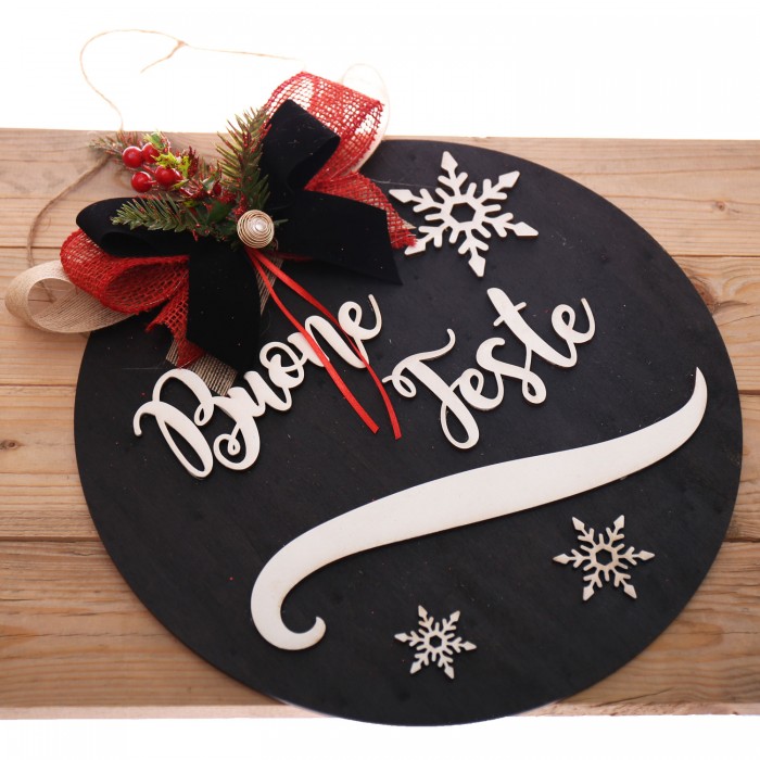 Fuoriporta di Natale Linea Black and White