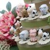 Animali Della Fattoria Statuine Su Torta Bomboniera