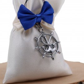Ancora E Timone Silver per Compleanno su Sacchetto