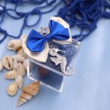 Portachiavi argento cavalluccio marino smaltato arancione Portachiavi argento cavalluccio marino smaltato arancione