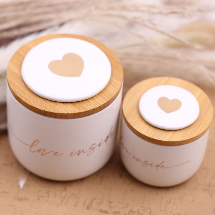 Candele Love Inside Con Coperchio In Legno in Scatola Da Cerimonia