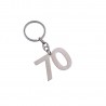 Portachiave Silver con numero 70 per Compleanno