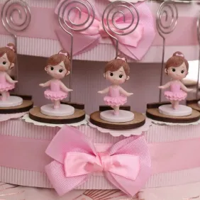 Torta Bomboniere con Memoclip Bimba Ballerina
