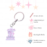 Portachiave Nascita Baby Carillon Rosa Bimba