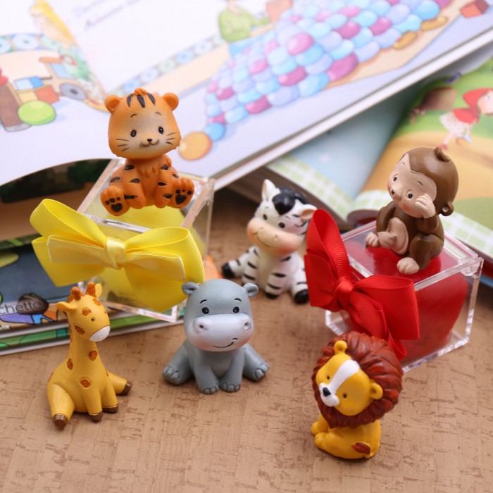 Animali della Savana Bomboniere Battesimo scatoline portaconfetti - viale magico bomboniere