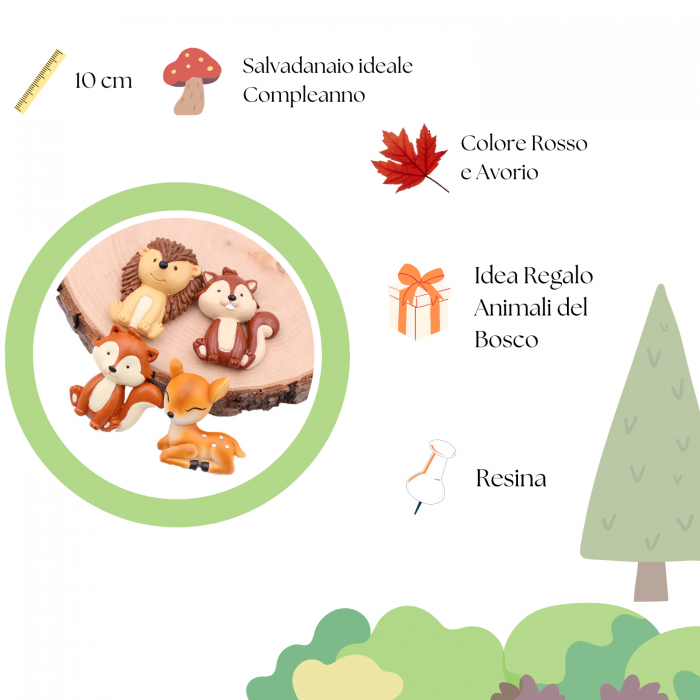 Animali Del Bosco Bomboniere Confezionate su Sacchetto