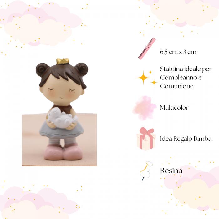 Principessa Unicorno bomboniere Prima Comunione statuina