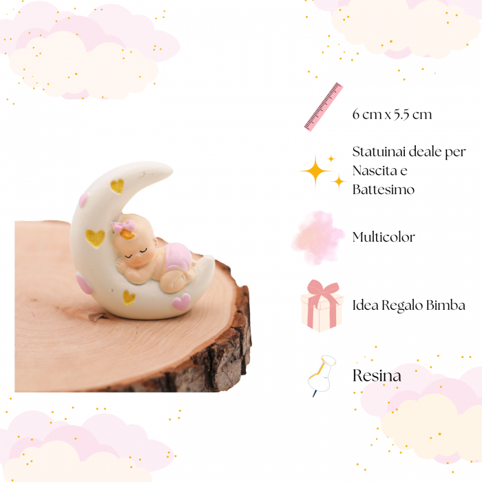 Bimba Dormigliona Bomboniera Fai da te Statuina